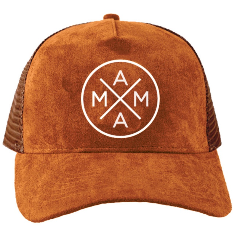 Mama X Trucker Hat – Brown Suede by Tiny Trucker