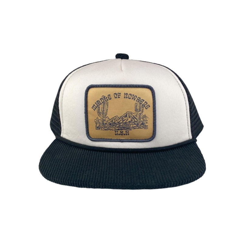 Middle of Nowhere Trucker Hat – Natural/Black by Tiny Whales