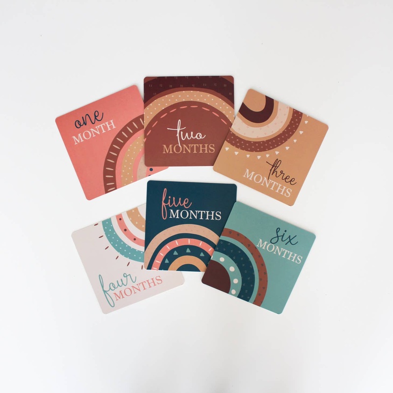 Milestone Card Set – Rainbow by Chelsea and Marbles