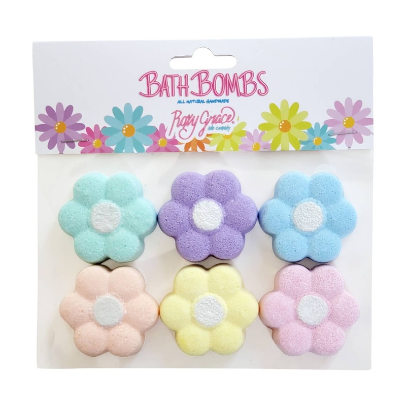 Mini Daisy Bath Bomb – Pack of 6 by Roxy Grace