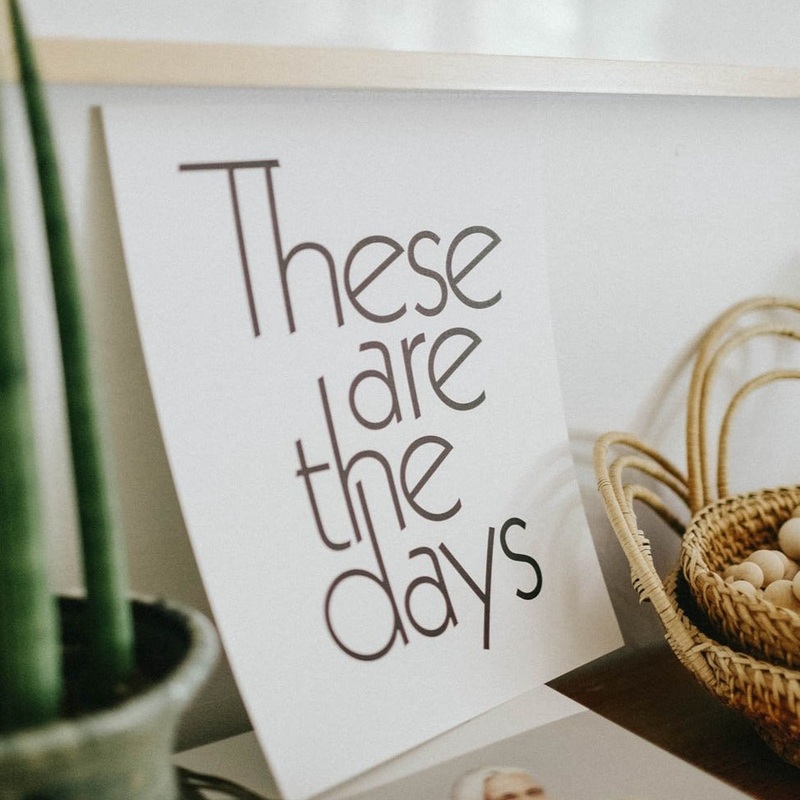 These Are The Days Print by The Bee & The Fox