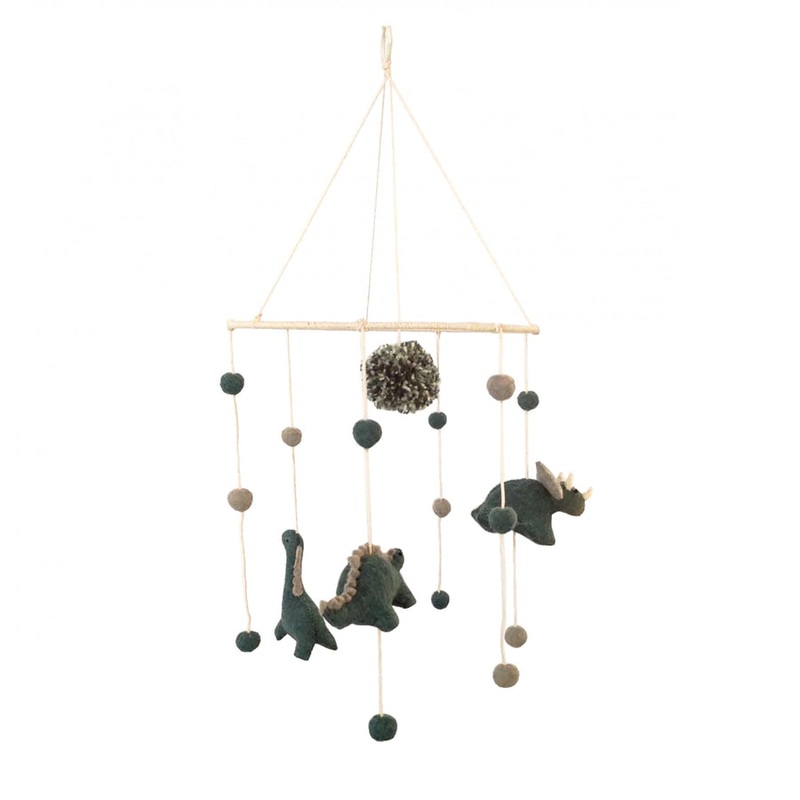 Dino Mobile – Blue/Grey by Fiona Walker