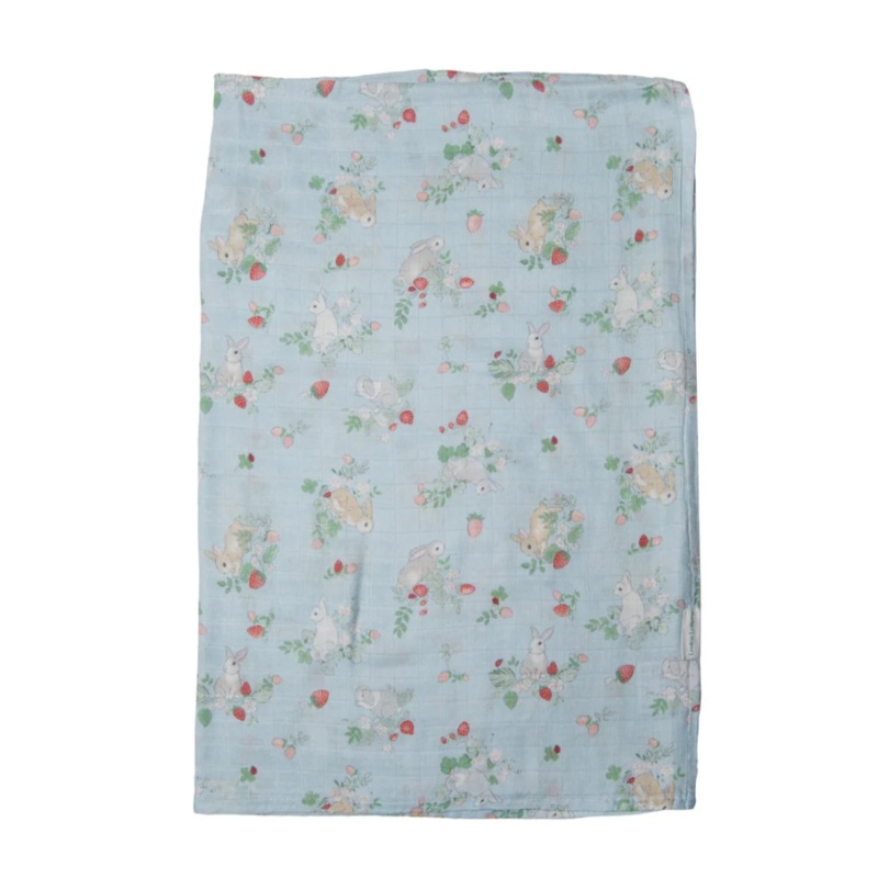 Luxe Muslin Swaddle – Some Bunny Loves You by Loulou Lollipop