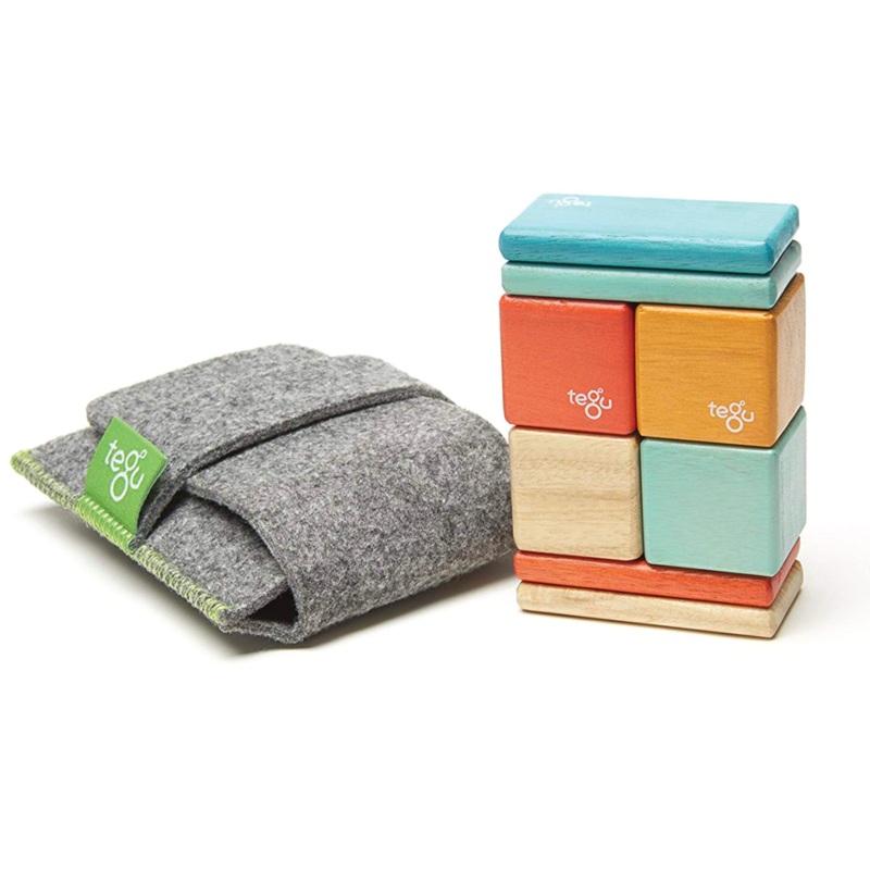 Magnetic Block Set 8 Pc Original Pocket Pouch – Sunset by Tegu