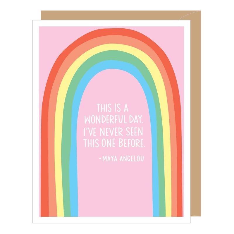 Maya Angelou Quote Rainbow Card