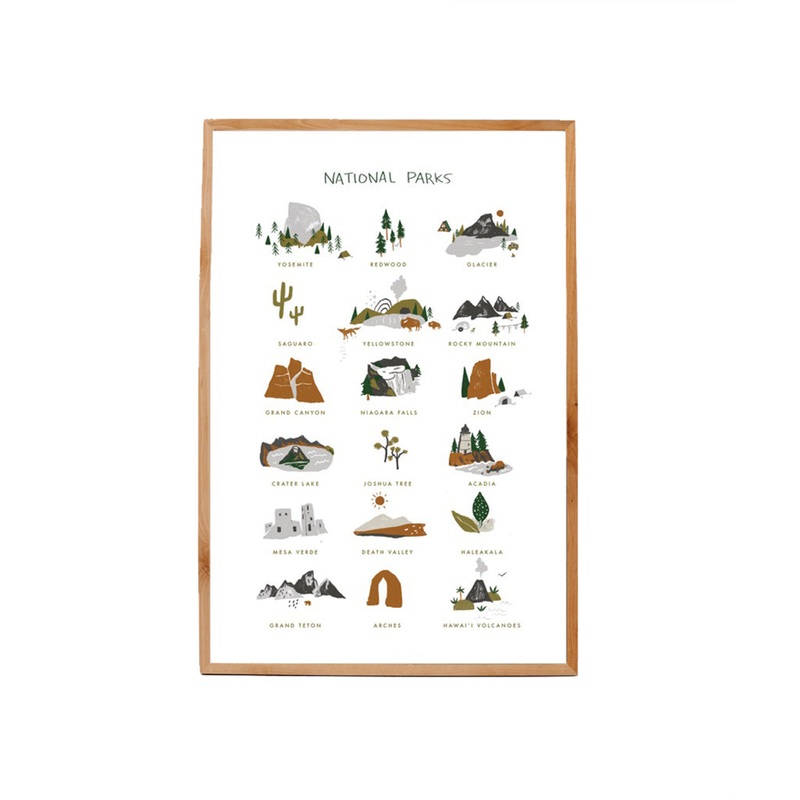 National Parks Art Print – 11×14 by Clementine Kids