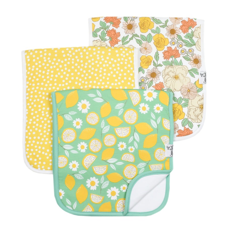 Premium Burp Cloths – Lemon by Copper Pearl