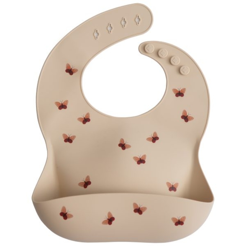 Silicone Baby Bib – Butterflies by Mushie & Co