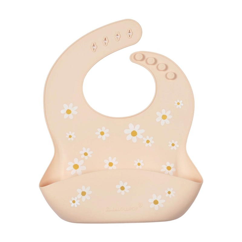 Silicone Bib – Oat Daisy by Loulou Lollipop