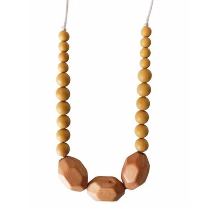 Austin Teething Necklace – Mustard by Chewable Charm