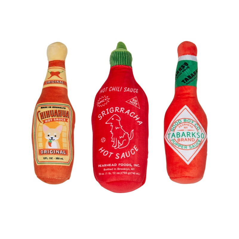 Hot Pupper Sauce Dog Toys – Set of 3 by Pearhead