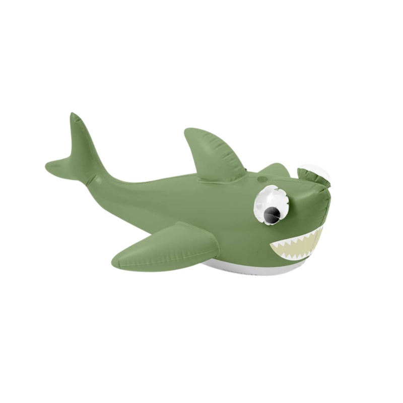 Inflatable Giant Sprinkler Shark Tribe – Khaki by Sunnylife