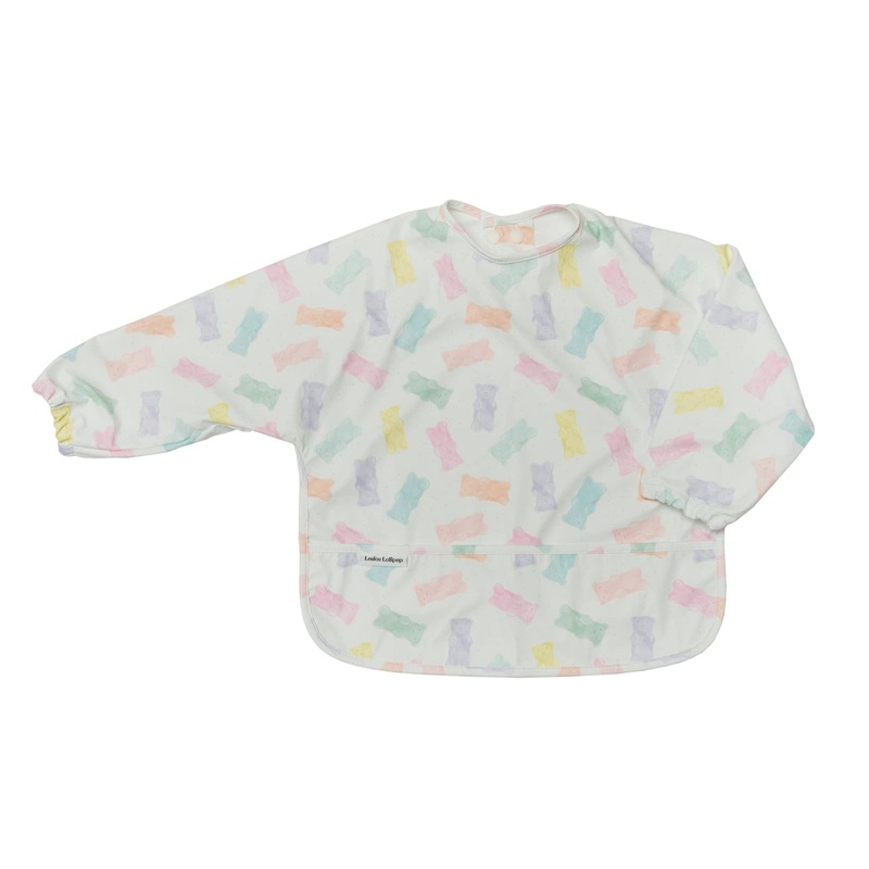 Long Sleeve Waterproof Bib – Gummy Bears by Loulou Lollipop