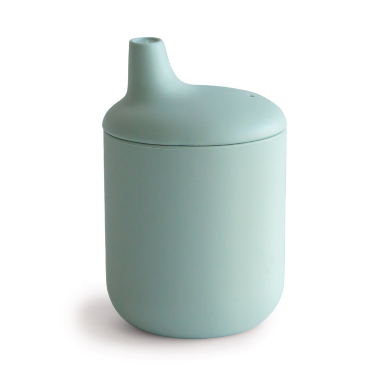 Silicone Sippy Cup – Cambridge Blue by Mushie & Co