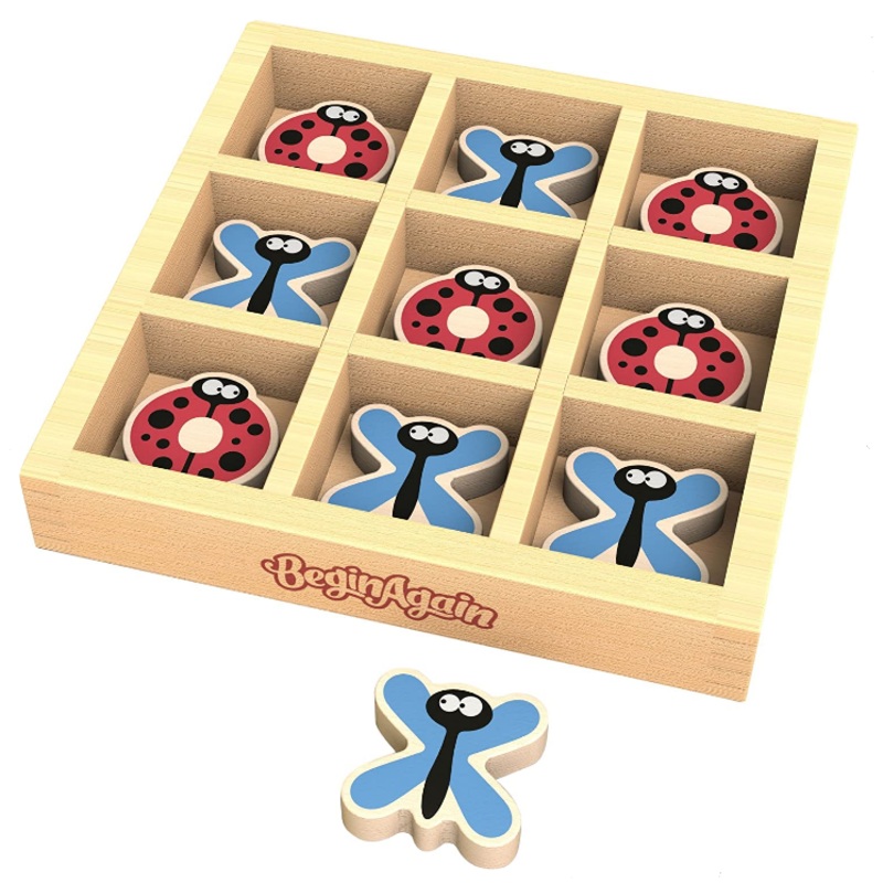 Tic-Bug-Toe Wooden Travel Game by Begin Again