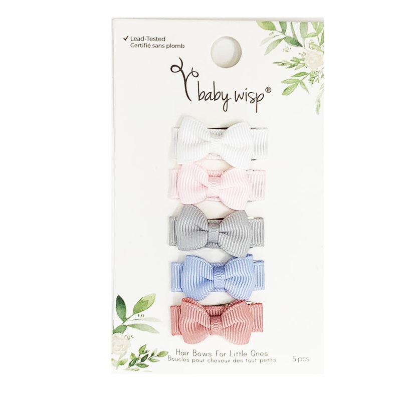Tiny Tuxedo Bows on Snap Clips Set of 5 – Pixie by Baby Wisp