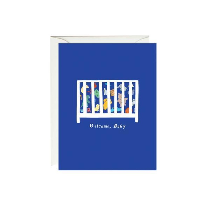 Toy Crib Enclosure Card by Paula & Waffle