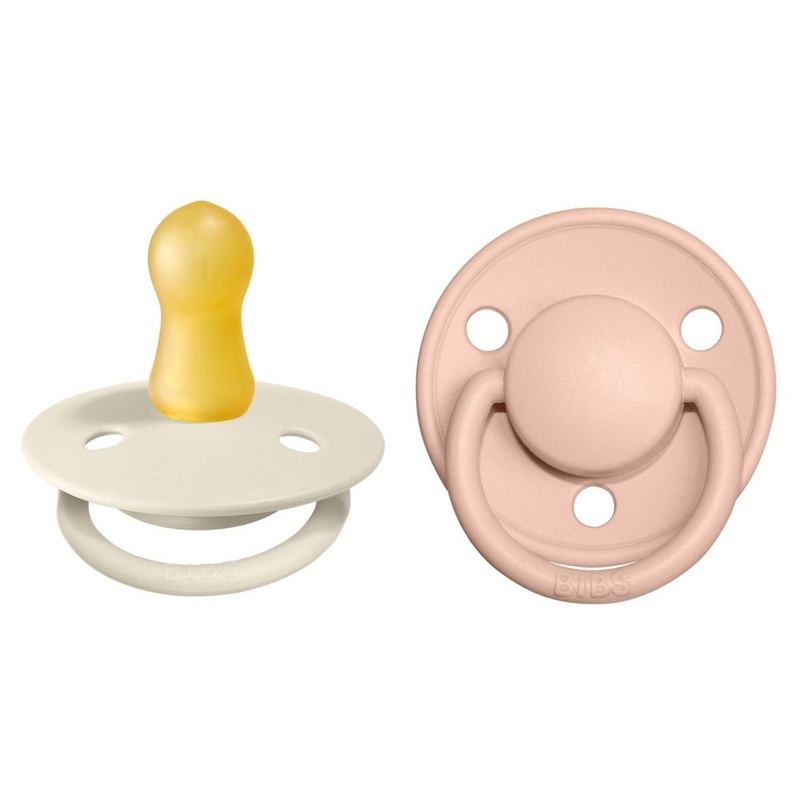 Bibs De Lux Pacifier 2 Pack – Blush+Ivory