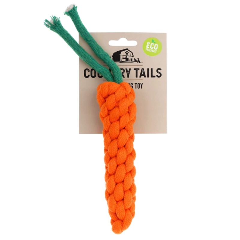 Country Tails – Veggie Patch Rope Toy – Carrot by DOOG