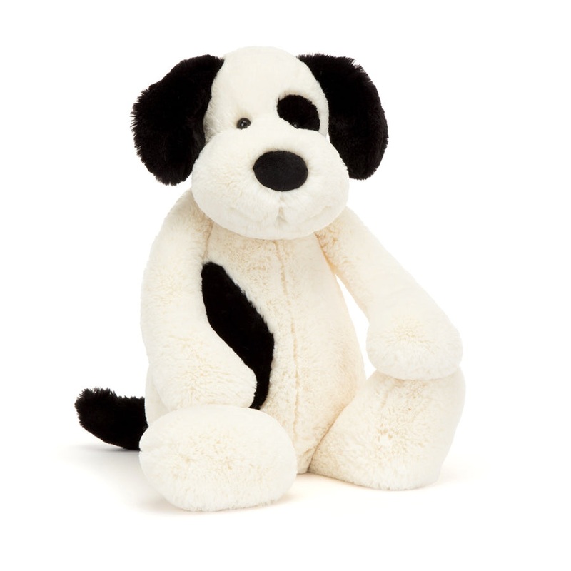 Bashful Black & Cream Puppy – Really Big 26 Inch by Jellycat