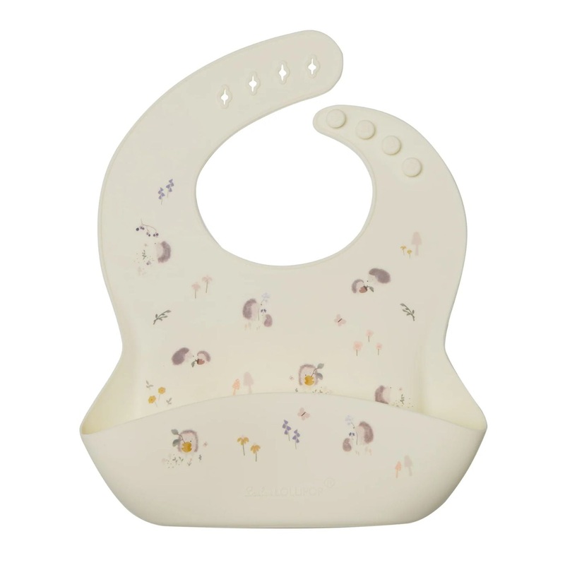 Silicone Bib – Hedgehogs by Loulou Lollipop