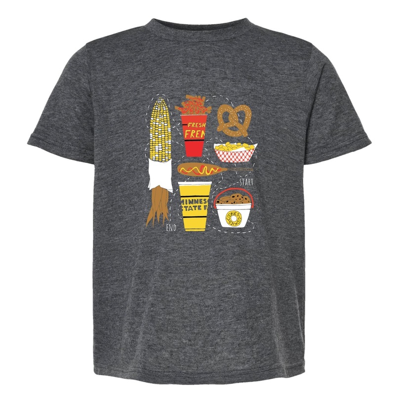 State Fair Food Minnesota Kids T-Shirt by Minnesota Awesome