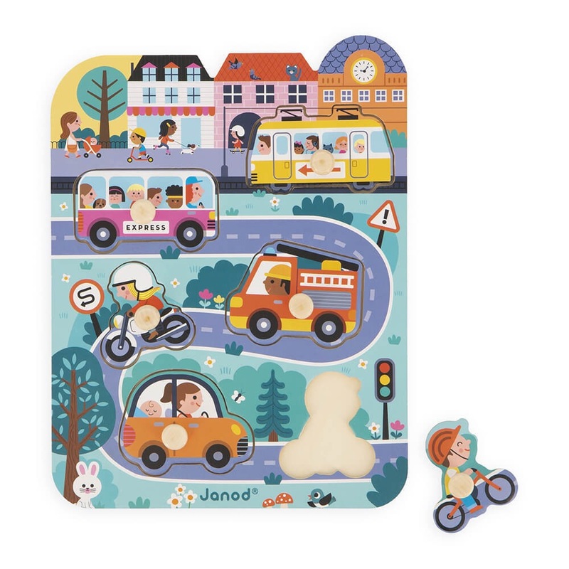 Toddler Wooden Puzzle – In the City by Janod
