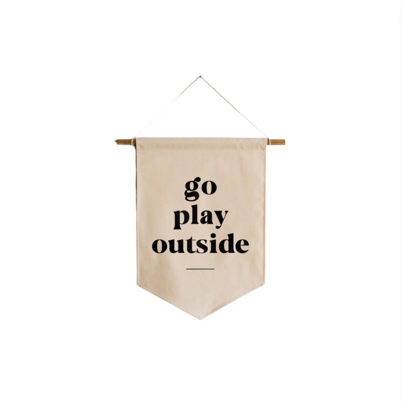 Go Play Outside Canvas Banner by Gladfolk