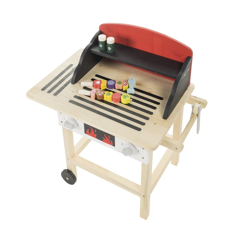 Jr Grill Master’s Wooden BBQ Grill Set with Accessories by HearthSong