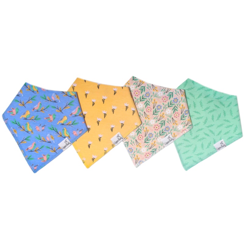Single Bandana Bib – Birdie by Copper Pearl