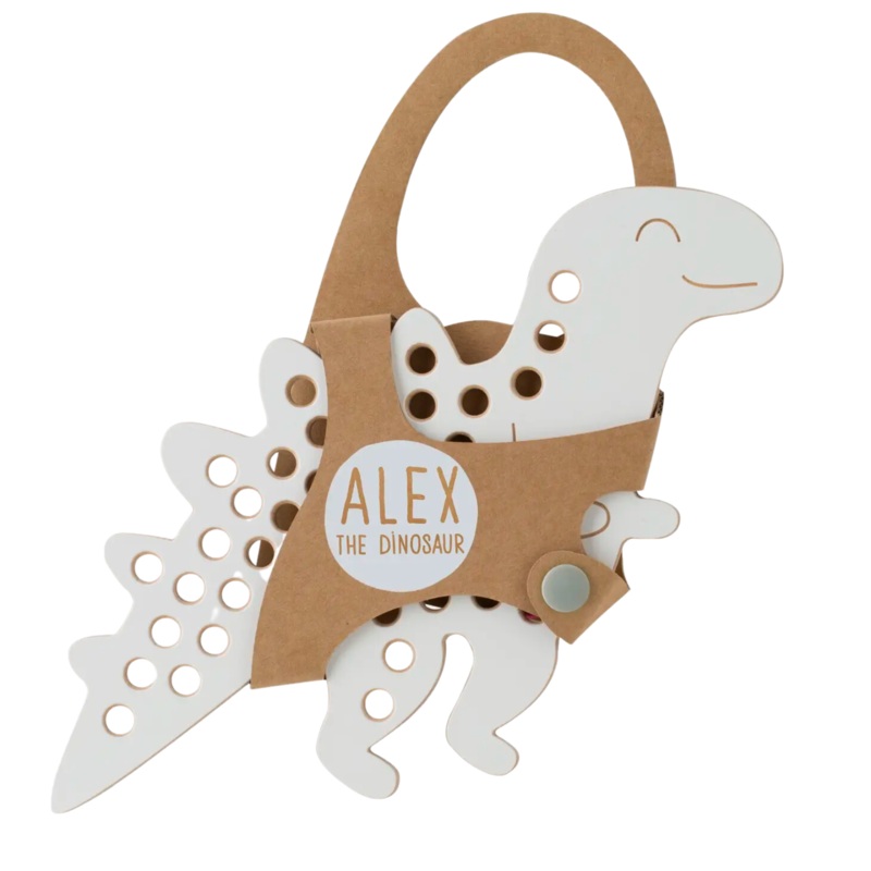Alex The Dinosaur – Wooden Lacing Toy by Milin