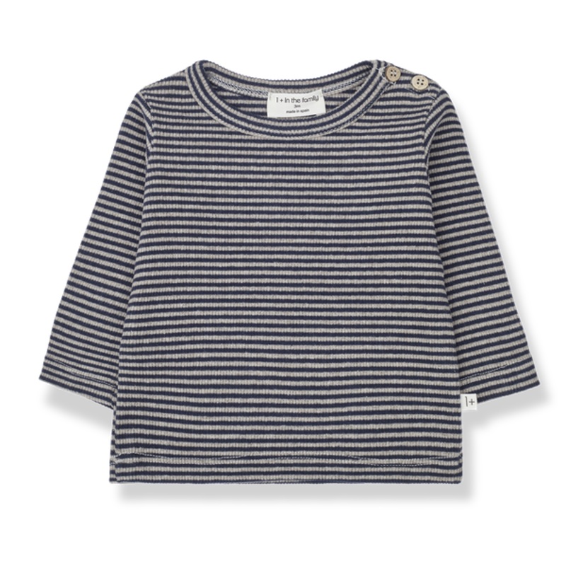 Kerem Long Sleeve Tee – Navy/Taupe by 1+ in the Family FINAL SALE