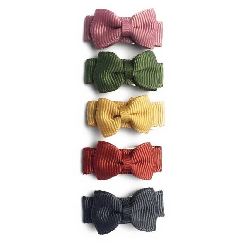 Tiny Tuxedo Bows on Snap Clips Set of 5 – Little and Brave by Baby Wisp