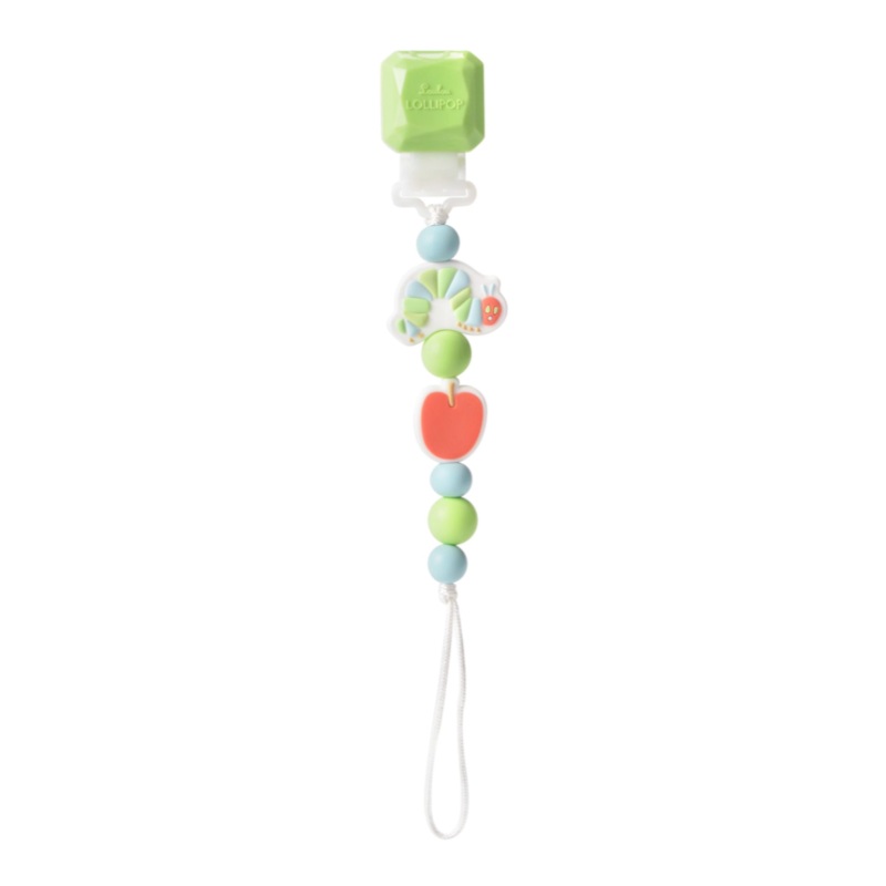 Beaded Pacifier Clip – The Very Hungry Caterpillar by Loulou Lollipop