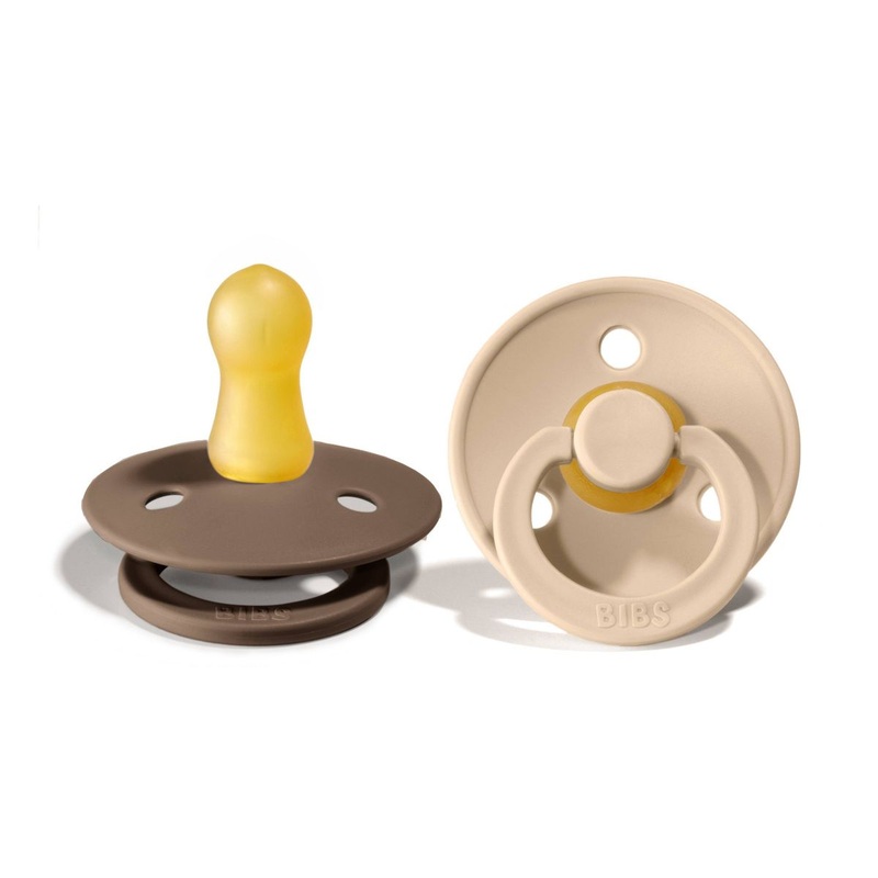 Bibs De Lux Pacifier 2 Pack – Vanilla + Dark Oak