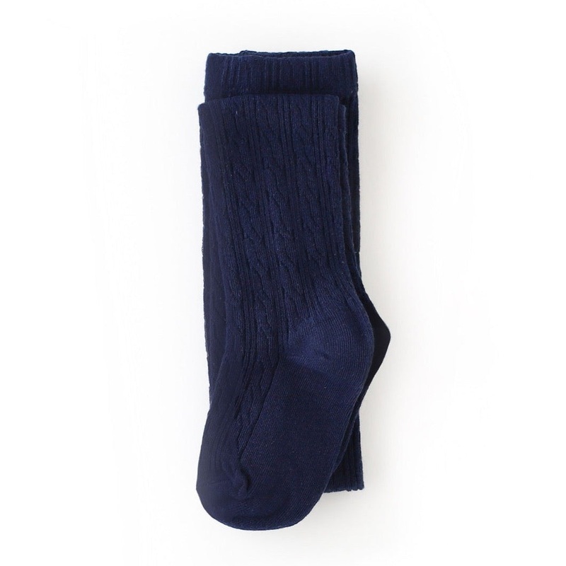 Cable Knit Tights – Navy by Little Stocking Co.