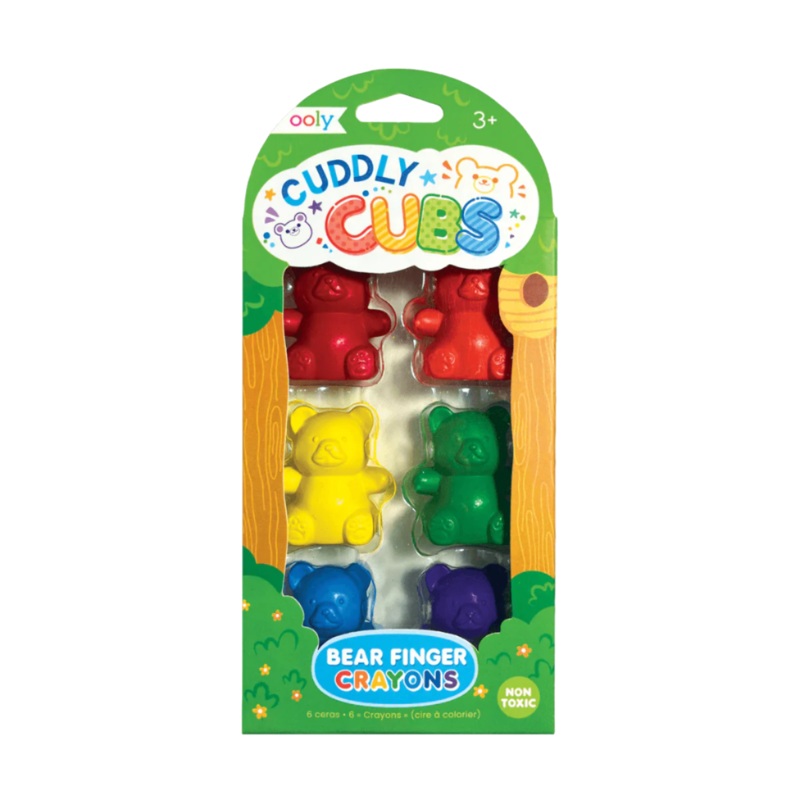 Cuddly Cubs Bear Finger Crayons – Set of 6 by OOLY