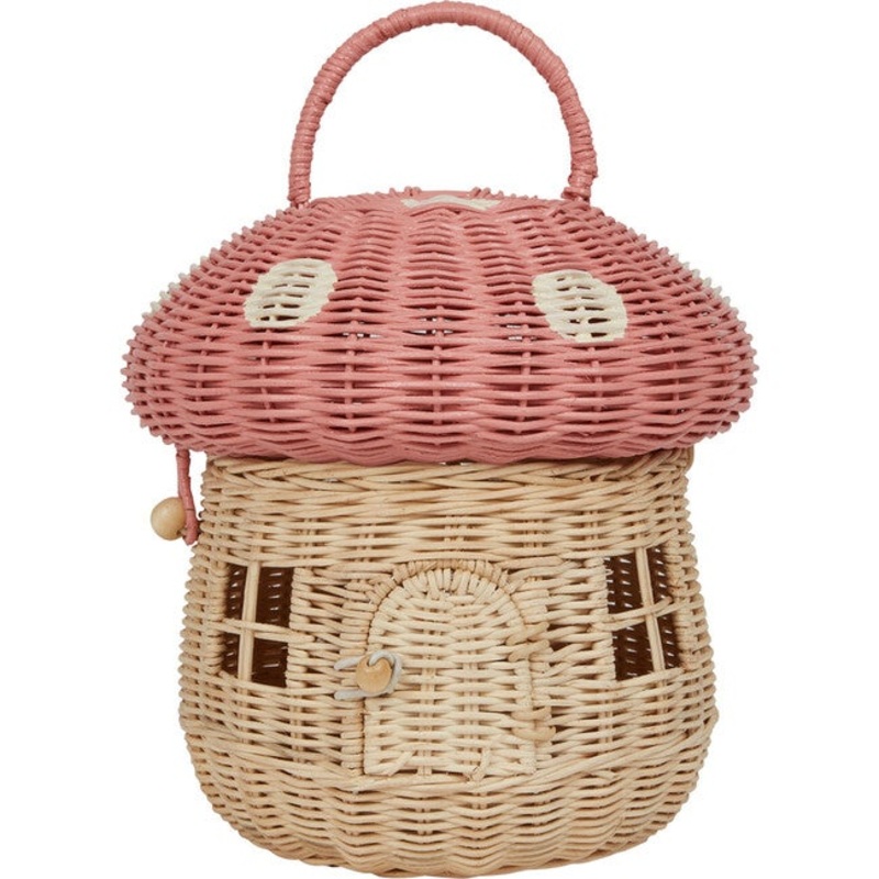 Rattan Mushroom Basket – Musk by Olli Ella