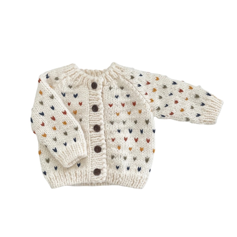 Sawyer Hand Knit Cardigan Sweater – Retro by The Blueberry Hill