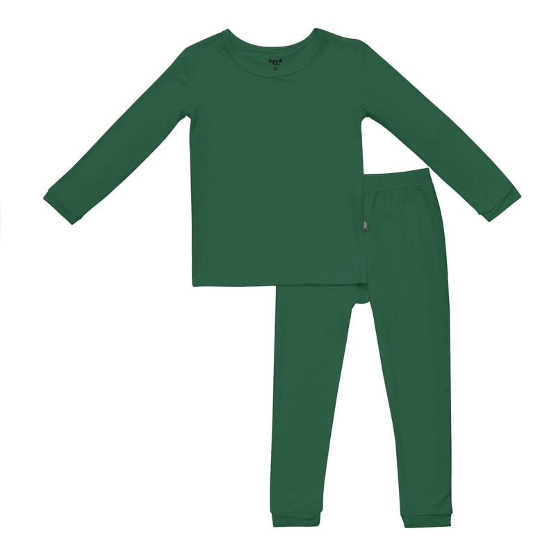 Solid Long Sleeve Toddler Pajama Set – Forest by Kyte Baby
