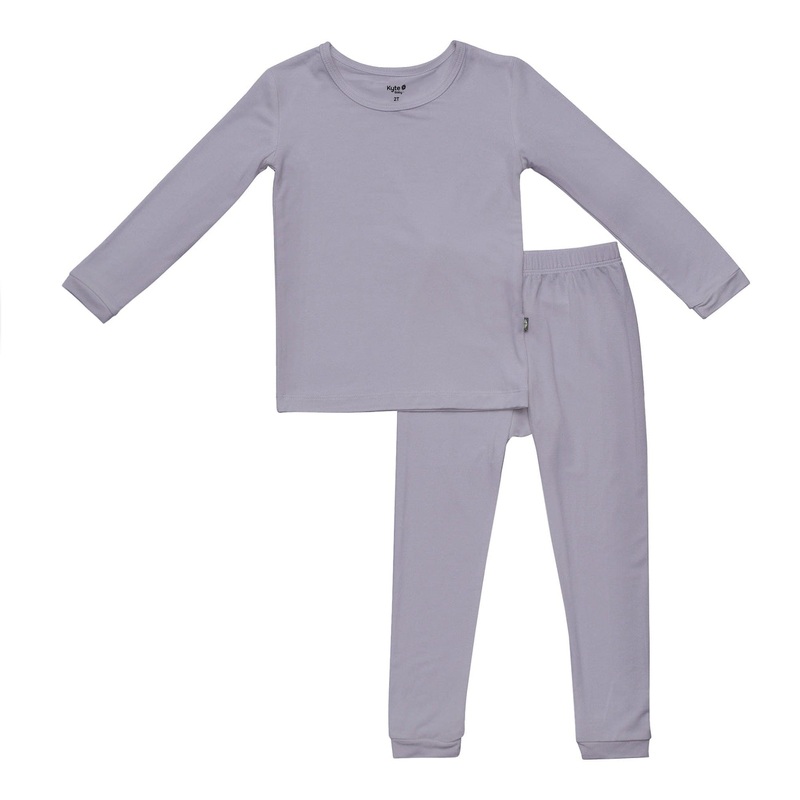 Solid Long Sleeve Toddler Pajama Set – Haze by Kyte Baby