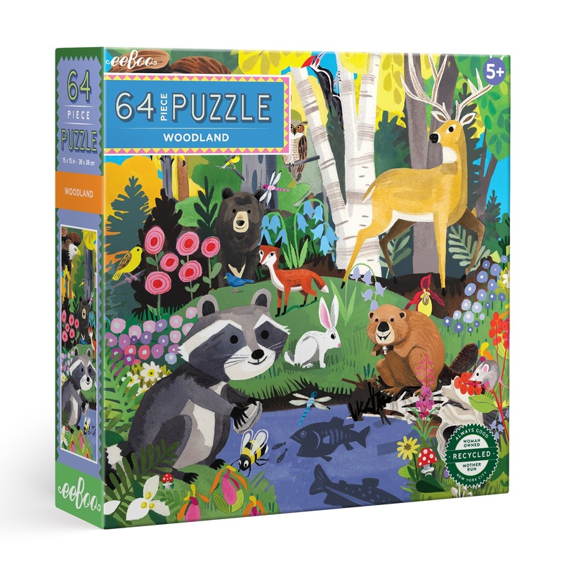 64 Piece Puzzle – Woodland by Eeboo