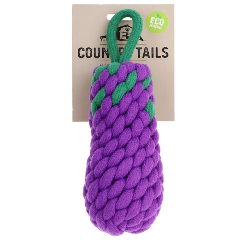 Country Tails – Veggie Patch Rope Toy – Eggplant by DOOG