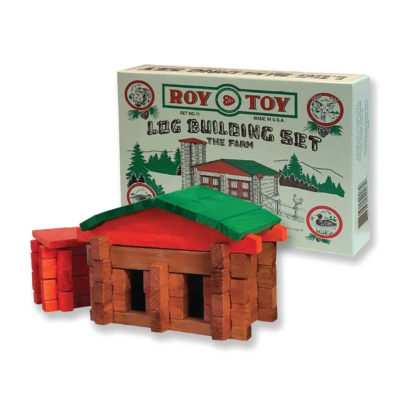 1930’s Original Farm Log Building Set by Roy Toy