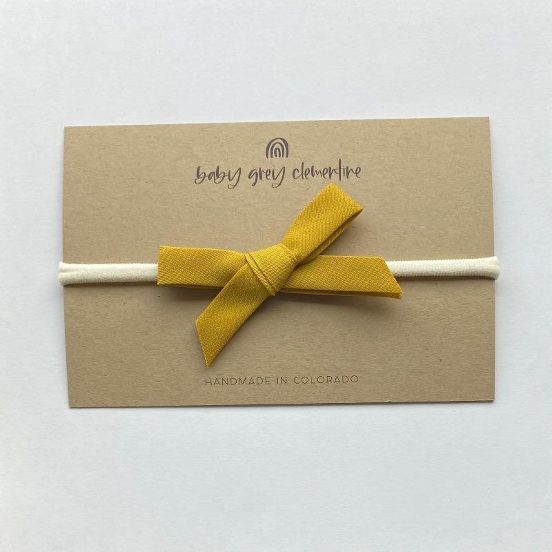 Gertie Headband – Mustard by Baby Grey Clementine