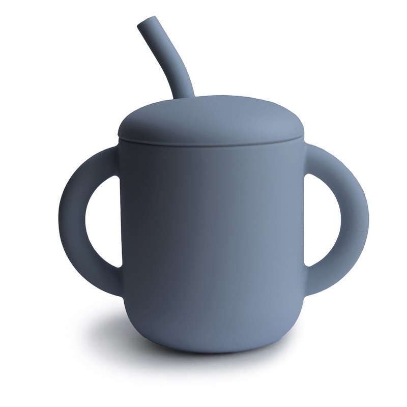 Silicone Training Cup + Straw – Tradewinds by Mushie & Co