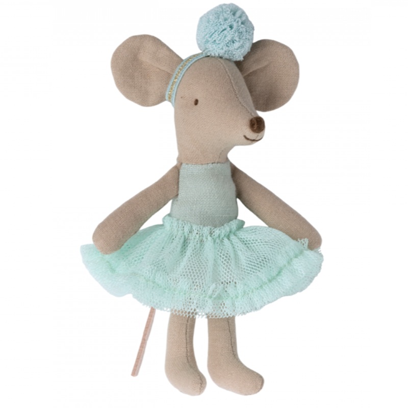 Ballerina Mouse, Little Sister – Light Mint by Maileg
