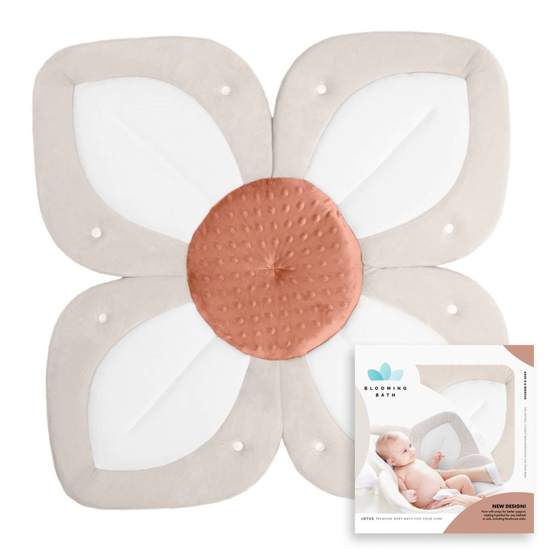 Blooming Bath Lotus with Snaps – Cream/White/Clay