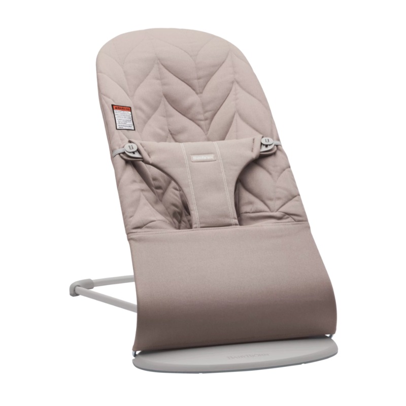 Bouncer Bliss – Sand Grey Petal Quilt Cotton by Baby Bjorn