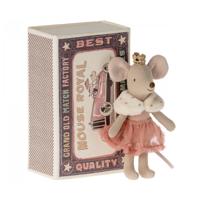 Princess Mouse,  Little Sister in Matchbox by Maileg
